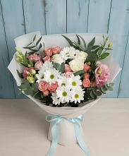 Букет цветов из:  Розы, Лизиантусы и Хризантемы #REPLACE_PRED# Алексее-Тенгинской