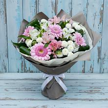 Букет цветов из:  Герберы, Альстромерии и Хризантемы в Алексее-Тенгинской