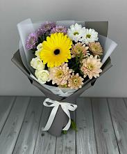 Букет цветов из:  Розы, Герберы и Хризантемы #REPLACE_PRED# Алексее-Тенгинской