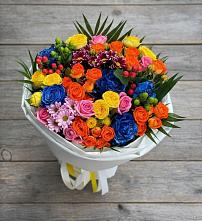 Букет цветов из:  Розы и Хризантемы в Алексее-Тенгинской