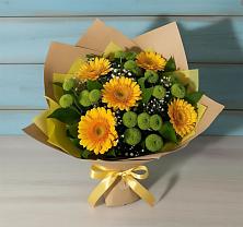 Букет цветов из:  Герберы и Хризантемы в Алексее-Тенгинской
