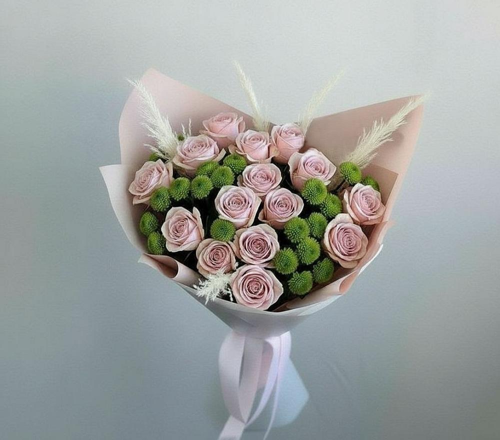 Букет цветов из: Розы и Хризантемы в Алексее-Тенгинской