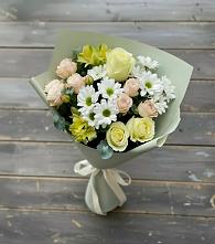 Букет цветов из:  Альстромерии, Розы и Хризантемы в Алексее-Тенгинской