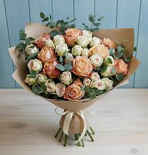 Букет цветов из:  Альстромерии и Розы в Алексее-Тенгинской