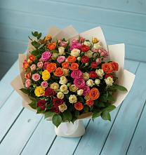 Букет Микс из разноцветных кустовых роз #REPLACE_PRED# Алексее-Тенгинской